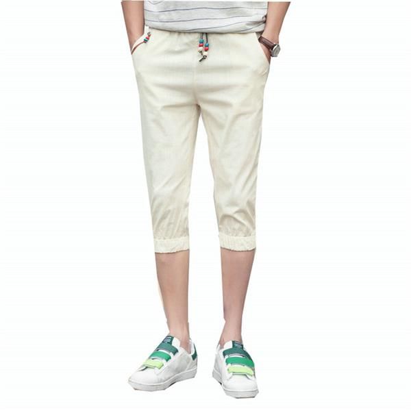 men cotton spandex capri